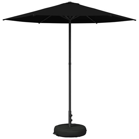 Ombrello da giardino 230 x 230 cm Poliestere Rettangolare Nero - Foto 1