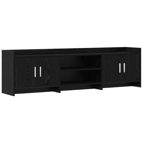 Mobile TV 168 x 33 x 47 cm Rovere Nero Legno ingegnerizzato - Foto 1