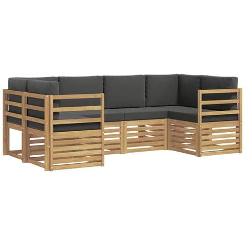 Set divano sezionale 6 pcs Bianco e Antracite - Foto 1