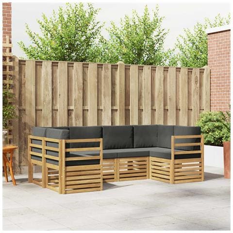 Set divano sezionale 6 pcs Bianco e Antracite - Foto 2