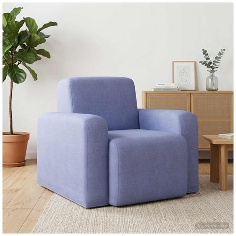 Poltrona Blu jeans Tessuto - Foto 2