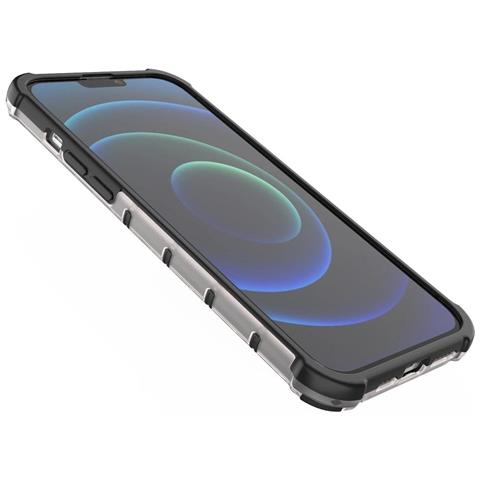 Honeycomb Corpo Con Copertura Rigida E Bumper In Tpu, Progettato Per Iphone 13 Pro Max, Nero - Foto 1