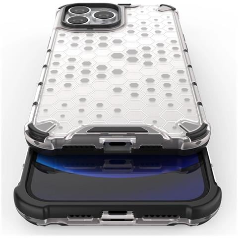 Honeycomb Corpo Con Copertura Rigida E Bumper In Tpu, Progettato Per Iphone 13 Pro Max, Nero - Foto 2