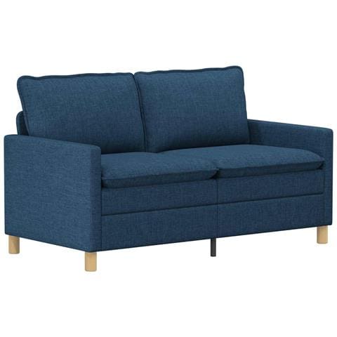 Set di divani 2 pz Blu Tessuto - Foto 2