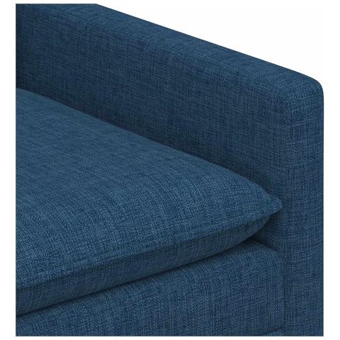 Set di divani 2 pz Blu Tessuto - Foto 9