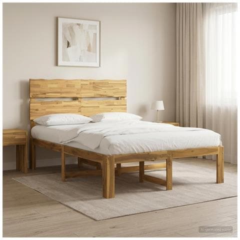Letto matrimoniale con testiera ROSTOCK Bianco 140 x 200 cm - Foto 2