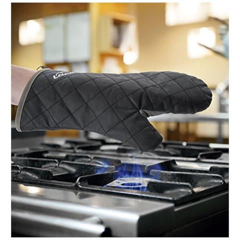 60070 - Guanto da cucina in tessuto ignifugo 36 cm - Nero - Foto 3