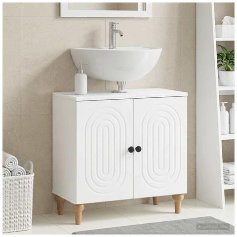 Armadio per Lavabo da Bagno ALKMAAR Bianco 59,5 x 31,5 x 59 cm - Foto 2