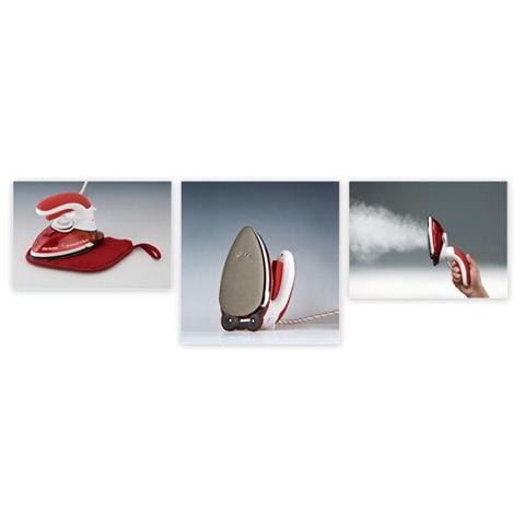6224 Travel Chic Ferro da stiro a Vapore da Viaggio Potenza 800 W Colore Rosso e Bianco - Foto 2
