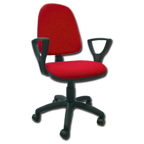 Sedia Cuneo Con Braccioli - Tessuto - Rosso - Foto 1