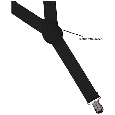 Tinta Unita Mens Bretella Bow Tie Set Clip Su Y Forma Bretelle Regolabili - Foto 2