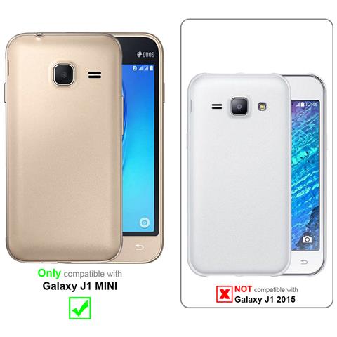 Custodia Compatibile Con Samsung Galaxy J1 Mini 2016 In Grigio Chiaro Marrone - Coperchio Protettiva Con Chiusura Magnetica, Funzione Stand E Tasca Per Le Carte - Foto 10