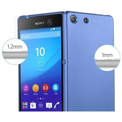 Custodia Compatibile Con Sony Xperia M5 In Blu Metallico - Coperchio Protettivo In Silicone Tpu Flessibile - Foto 9