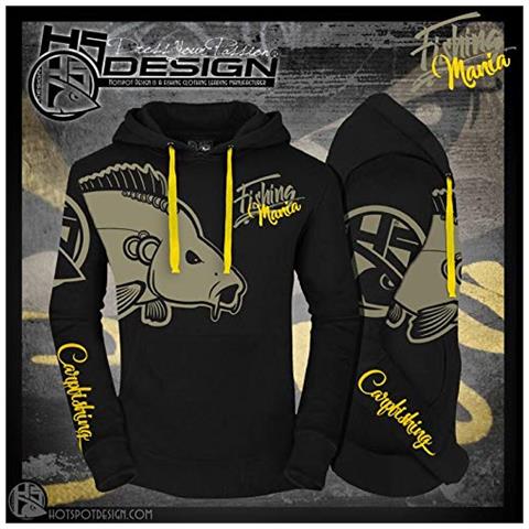 Felpa Cappuccio Hotspot Design Mod. fishing Mania Carpfishing Pesca (xxl)  - Foto 2