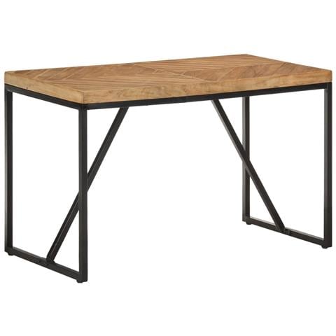 Tavolo Da Pranzo 120x60x76 Cm Legno Massello Di Acacia E Mango - Foto 1