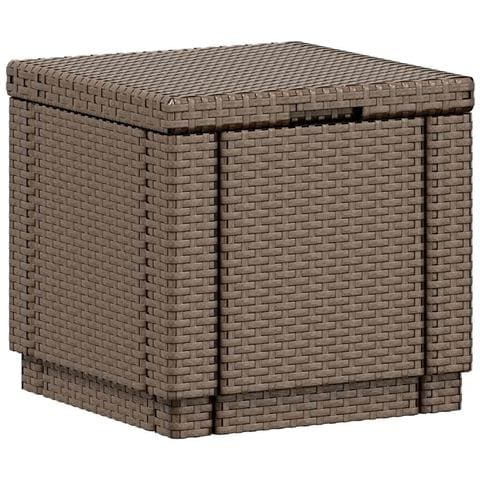 Keter Cubo Pouf Portaoggetti con Cuscino Grafite - Foto 1