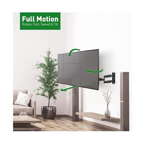 Montaggio A Parete, Full Motion, 13-65 "", Peso Massimo (capacità) 36 Kg, Nero - Foto 2