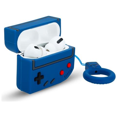 Custodia Compatibile Con Apple Airpod Pro 2 - Design Retro Game Blue - Custodia Protettiva Per Cuffie In Silicone Indossabile 3d Case Portachiavi - Foto 1
