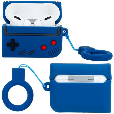 Custodia Compatibile Con Apple Airpod Pro 2 - Design Retro Game Blue - Custodia Protettiva Per Cuffie In Silicone Indossabile 3d Case Portachiavi - Foto 2