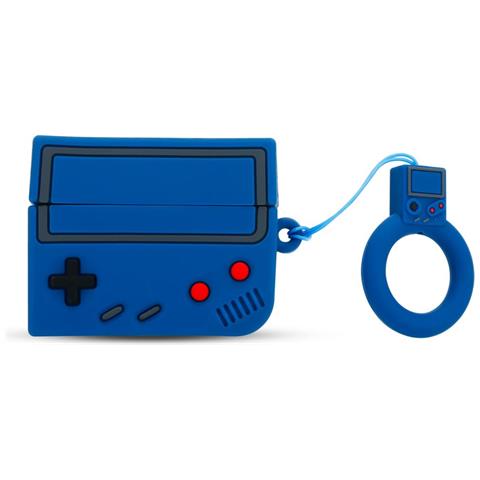 Custodia Compatibile Con Apple Airpod Pro 2 - Design Retro Game Blue - Custodia Protettiva Per Cuffie In Silicone Indossabile 3d Case Portachiavi - Foto 8