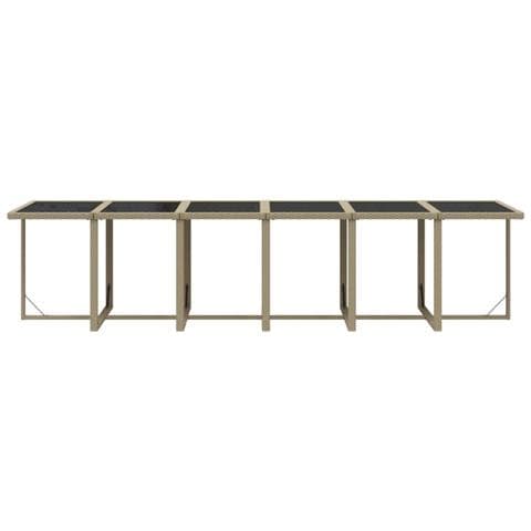 Set Da Pranzo Per Giardino 13pz Con Cuscini In Polyrattan Beige - Foto 9