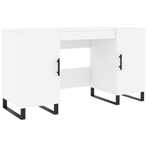 Scrivania Bianca 140x50x75 Cm In Legno Multistrato - Foto 1