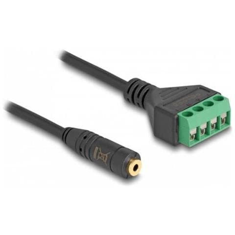 66268 Cavo Audio 0,2 M 3.5mm Terminale Nero, Verde - Foto 1