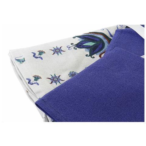 Tovaglia E Tovaglioli Dkd Home Decor 150 X 250 X 0,5 Cm Azzurro Bianco (2 Unità) - Foto 2