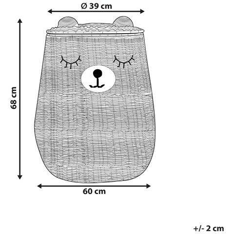 Cestino Per Bambini Orsacchiotto Fulan Alghe Marine Naturale - Foto 2