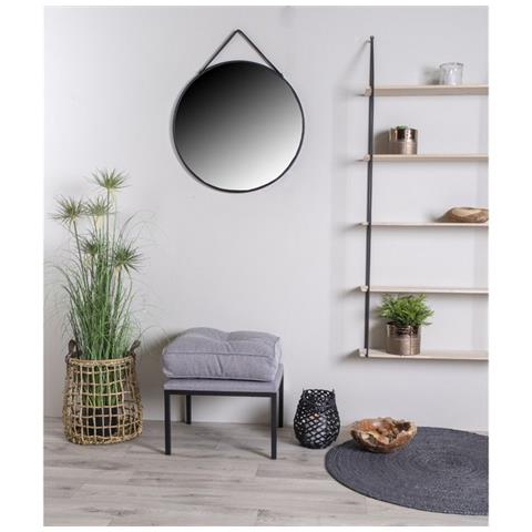 Specchio Con Cornice Trapani - Argento - Metallo - 2x60x60 Cm - Foto 2