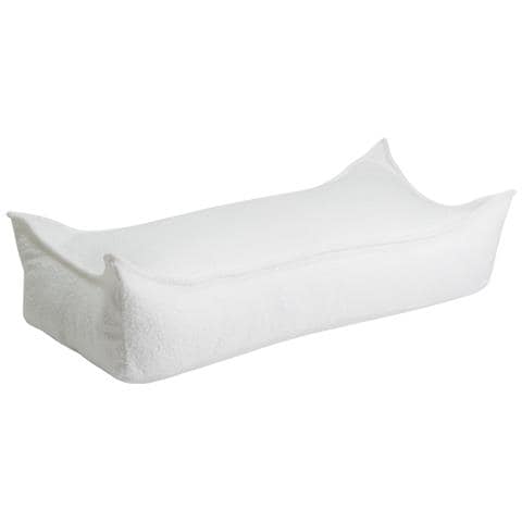 Poggiapiedi Rettangolare Per Bambini, Boucle, Bianco - Foto 1