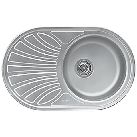 Lavello Smeg Lmel77s 1 Vasca Con Gocciolatoio Sinistro 78x48 Cm Inox - Foto 1