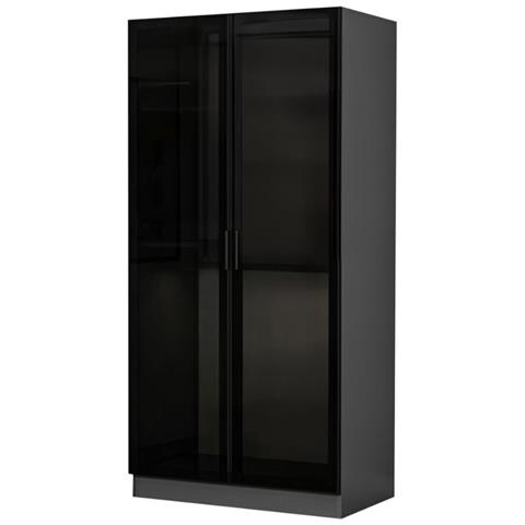 Rivoli Guardaroba In Antracite Con Mensola E Armadi - 90 X 210 X 52 Cm - Foto 2