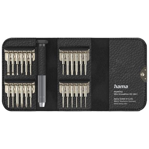 00200762 Cacciavite Manuale Set (24-in-1 Mini Screwdriver Set, Resilient Steel, Leather-look Case) - Foto 1