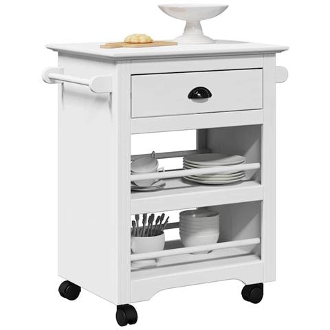 Carrello Da Cucina Bodo Bianco 67,5x45x80 Cm - Foto 1