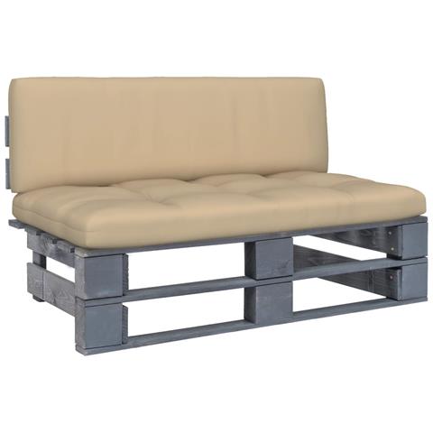 Divano Centrale Da Giardino Pallet Legno Pino Impregnato Grigio - Foto 2