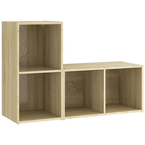 Mobili Tv 2 Pz Rovere Sonoma 72x35x36,5 Cm In Legno Multistrato - Foto 1