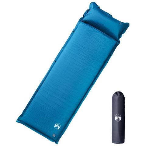 Materasso Campeggio Autogonfiabile Cuscino 1 Persona Turchese - Foto 1