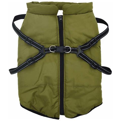 Cappotto Cani Imbracatura Impermeabile Riflettente Verde L48 - Foto 2