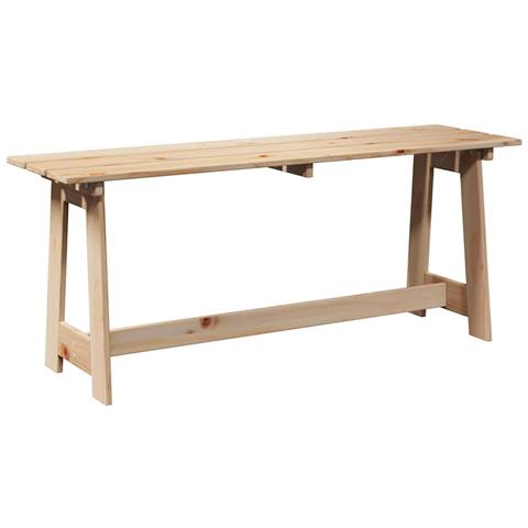 Panchina da esterno 119x35x47 cm in legno massello di pino - Foto 1