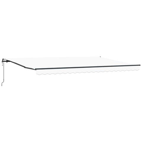 Tenda Retrattile Automatica Bianca 500x300 cm, Tessuto di Ricambio per Tenda  5x3 m Bianca - Foto 1