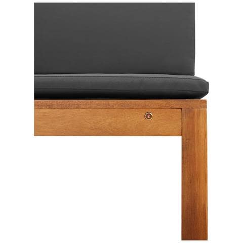 panchina da giardino  con cuscini 100x50x91 cm in legno massello di acacia - Foto 9