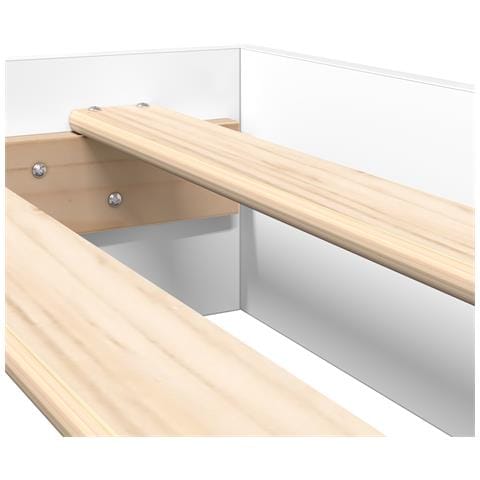 Letto con Libreria Bianco 150x200 cm Legno Ingegnerizzato - Foto 9