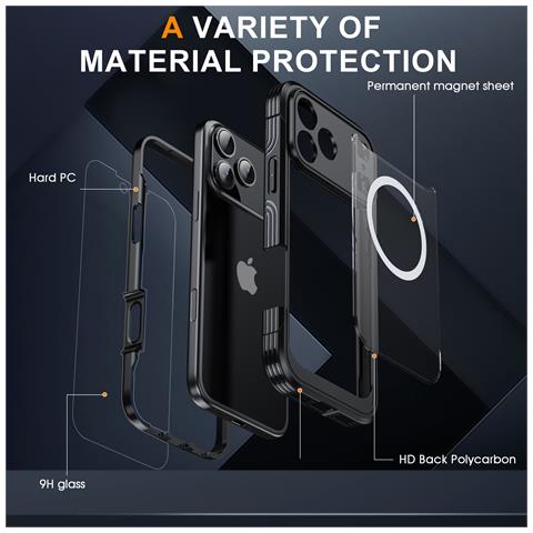 Custodia Per Iphone 17 Con Vetro 9h E Protezione A 360°, Compatibile Con Magsafe - Foto 2