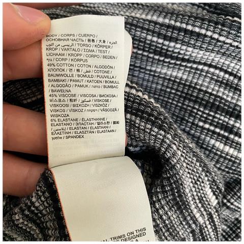 Superdry Abito Al Ginocchio Elegante Comodo Nero Bianco Taglia L - Foto 2