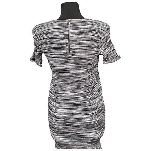 Superdry Abito Al Ginocchio Elegante Comodo Nero Bianco Taglia L - Foto 1