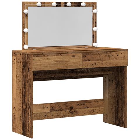 Tavolo da trucco con LED Legno Vecchio 100x40x120 cm - Foto 1