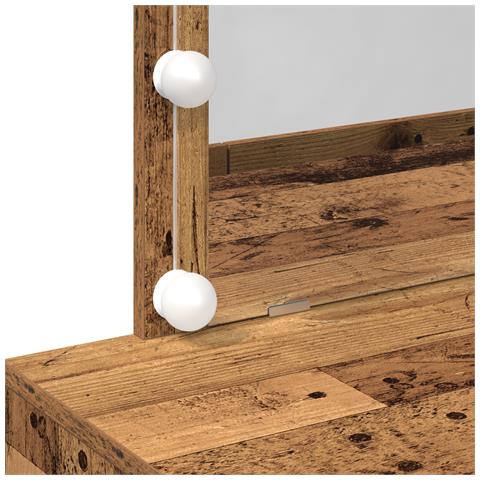 Tavolo da trucco con LED Legno Vecchio 100x40x120 cm - Foto 9