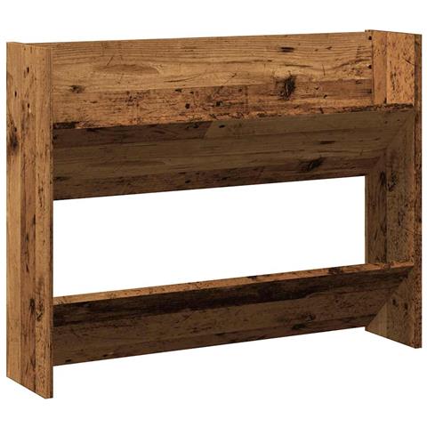 Scarpiera a Muro Legno Antico 80x18x60 cm in Truciolato - Foto 1