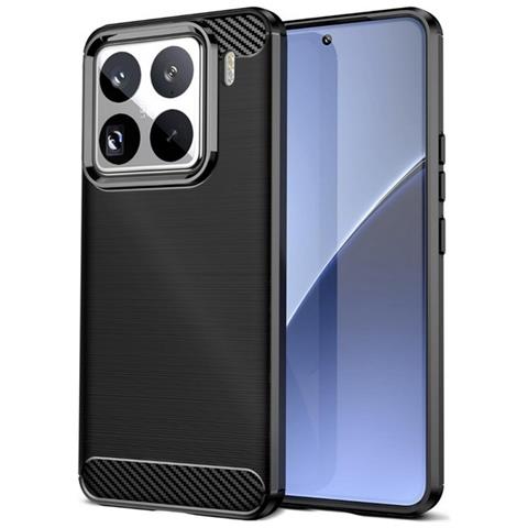 Custodia B-case Tpu Silicone Cover Case Per Xiaomi 15 Pro Carbon Metal Black - Foto 1